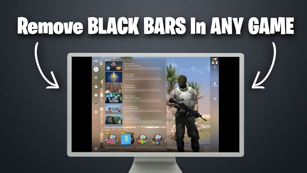 eliminate black borders is ensuring your monitor