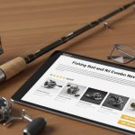 Angler checking fishing rod and reel combo reviews before buying gear