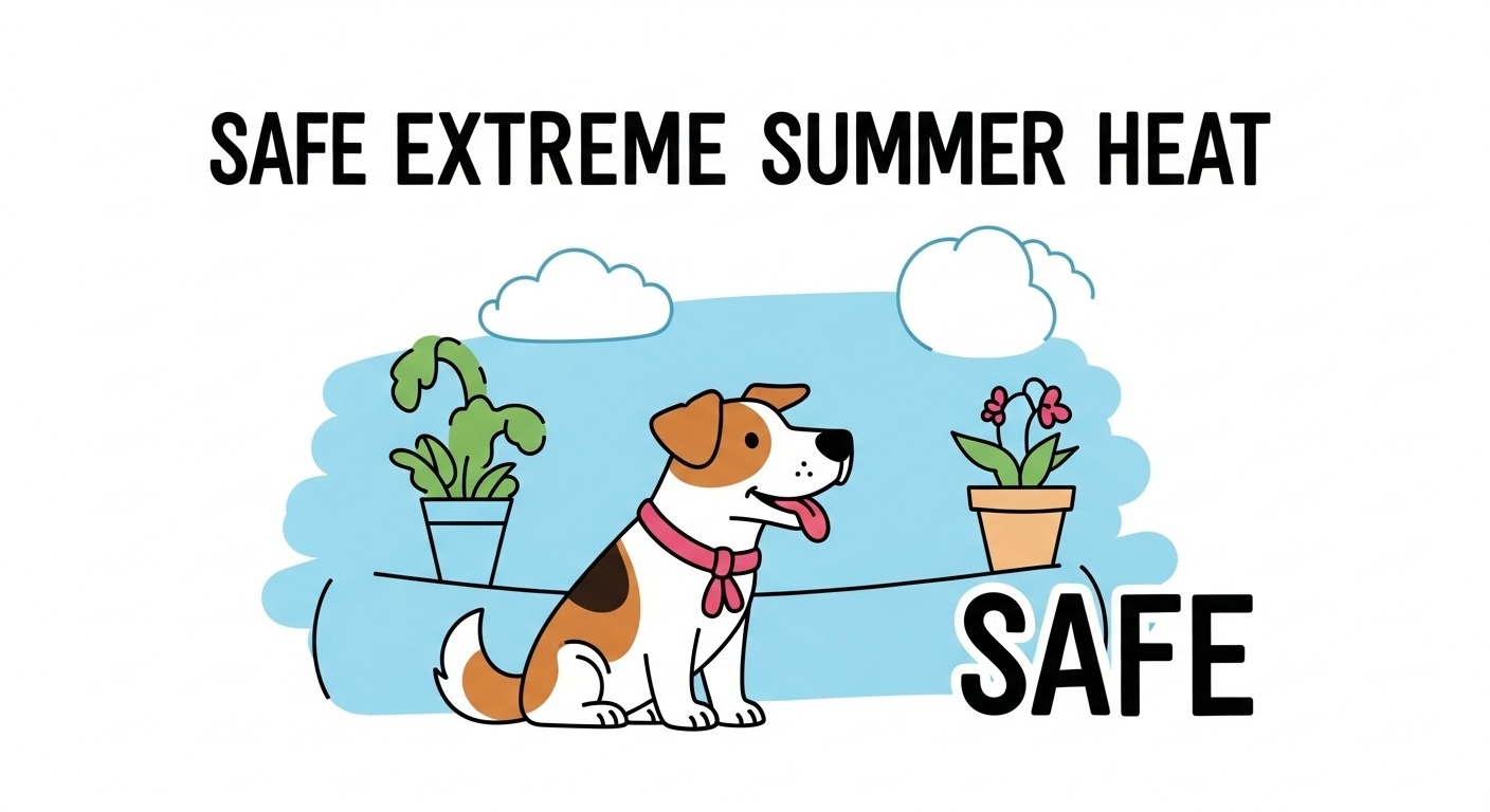 Dog resting under shade to stay cool in summer heat